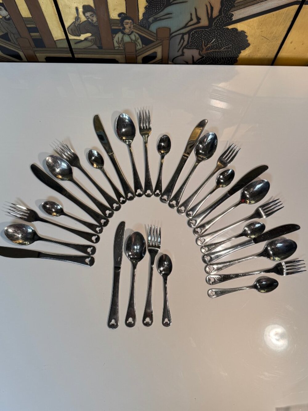 7 sets of 4 piece Disney Flatware